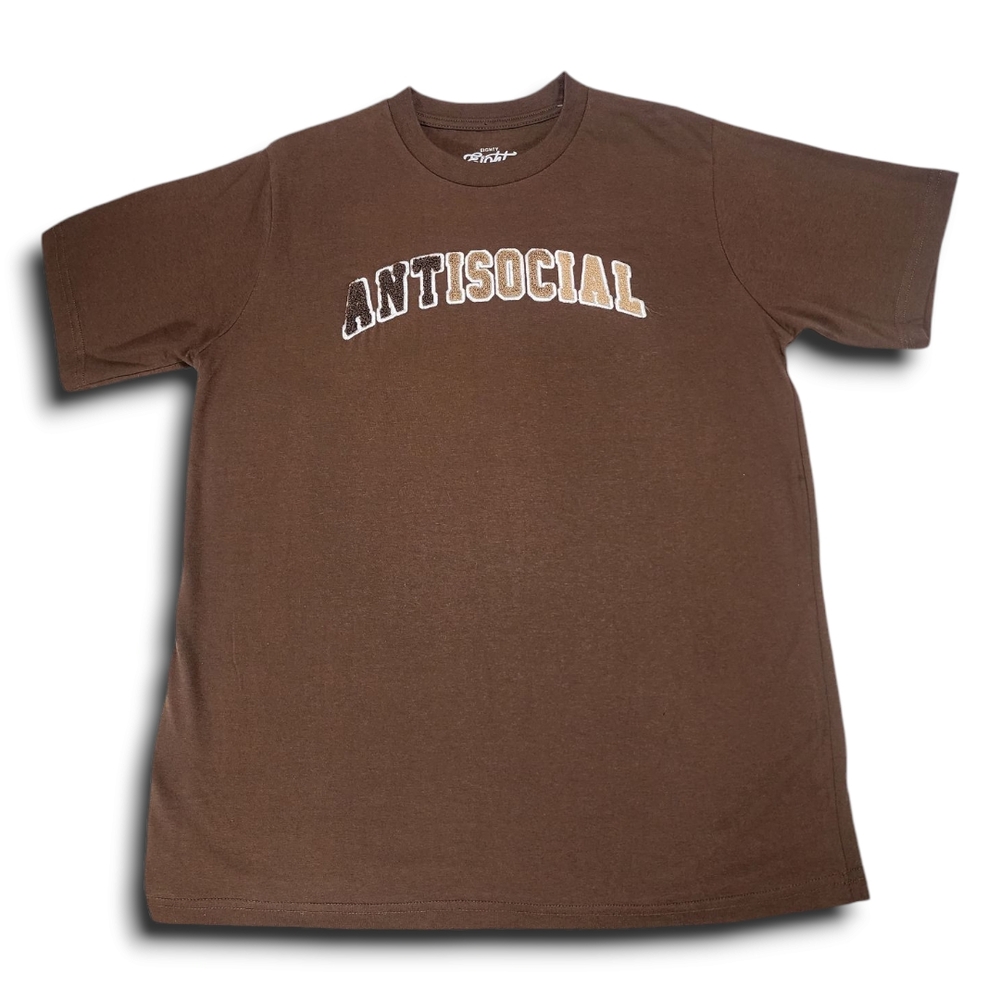 Eighty Eight Brown Antisocial Short Sleeve Tee